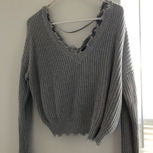 Forever 21 distressed crop top